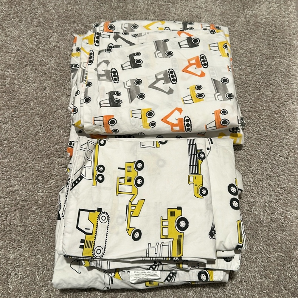 2 Twin Size Construction Sheet Sets